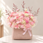 Giỏ Hoa Nến Thơm Hương Sắc Yêu Thương - 35 Bông Hồng Vàng Trắng