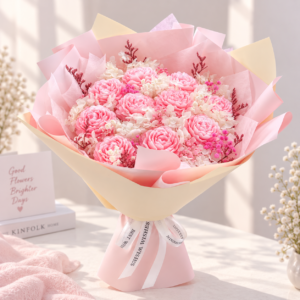 Bó Hoa Mẫu Đơn Nến Thơm 10 Bông Hồng - Can Lãnh