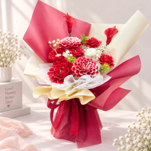 Bó Hoa Nến Thơm 9 Bông – Sắc Đỏ Quyến Rũ | Can Lãnh
